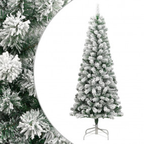 Fake Hinged Christmas Tree Green and White PVC, Iron 82...