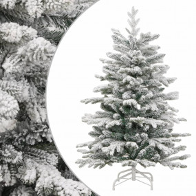 Artificial Hinged Christmas Tree Green and white PVC, P...