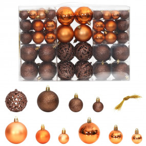 Christmas Bauble Set of 100 Brown Polystyrene Variety P...