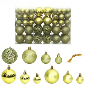 Christmas Bauble Set of 100 Light green Polystyrene