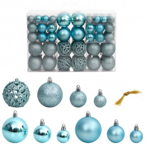 Christmas Bauble Set of 100 Turquoise Polystyrene Varie...
