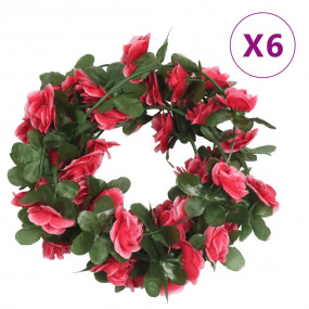 Christmas Flower Garland Spring rose red