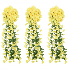 Christmas Flower Garland Yellow PE 33.5 in long Decorat...