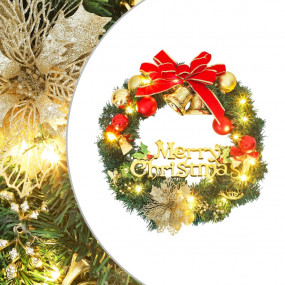 Christmas Wreath Green PVC 11.8 in Decorative Inlays