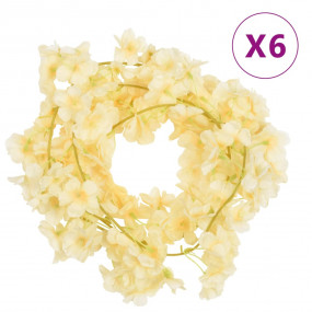 Christmas Flower Garland Champagne Artificial silk, PE