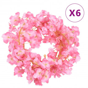 Christmas Flower Garland Dark pink PE (Polyethylene), a...