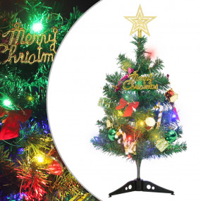 Mini Artificial Christmas Tree Green, Warm White PVC, M...