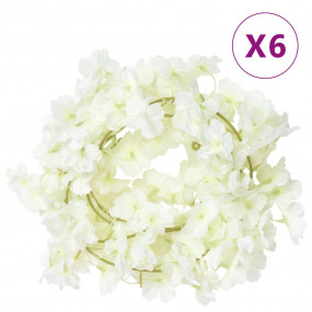 Christmas Flower Garland White Artificial silk and PE L...