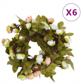 Christmas Flower Garland Champagne PE (Polyethylene), a...