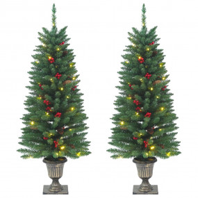 Artificial Christmas Tree Green PVC, Metal 47.2 in tall