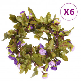 Christmas Flower Garland Light Purple