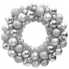 Christmas Wreath Silver Polystyrene Medium Decorative I...