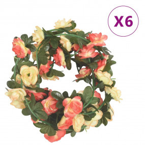 Christmas Flower Garland Rose and Champagne
