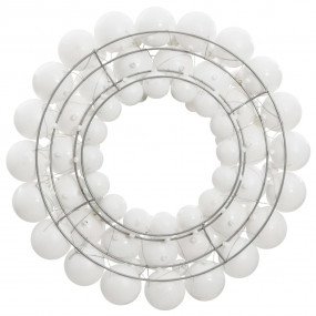 Christmas Wreath White Polystyrene Medium Decorative In...