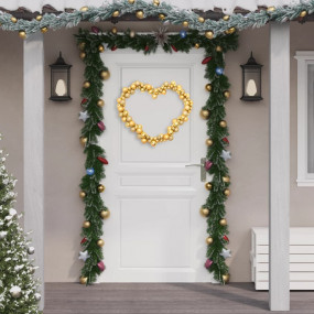 Christmas Balls Garland Gold Polystyrene 68.9 in long