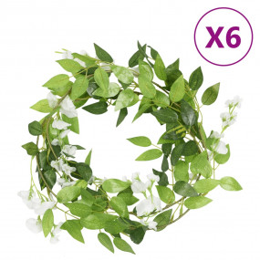 Christmas Flower Garland White PE (Polyethylene), artif...