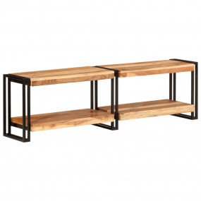 TV Cabinet Brown, Black Solid Acacia wood, metal Medium