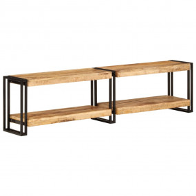 TV Cabinet Natural wood Solid Mango Wood, Metal Standar...