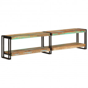 TV Cabinet Multicolor Solid reclaimed wood, metal Large