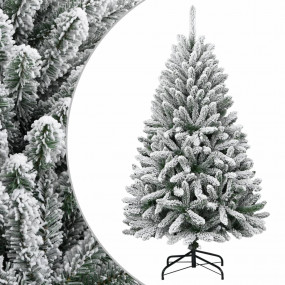 Artificial Hinged Christmas Tree Green and white PVC, m...