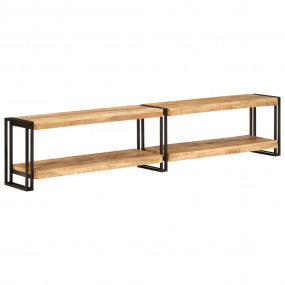 TV Cabinet Natural wood Solid mango wood, metal Large T...