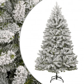 Artificial Hinged Christmas Tree Green and white PVC, m...
