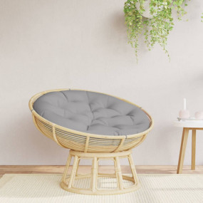 Round Cushion Grey Oxford fabric  39.4" x 4.3" Cushion ...