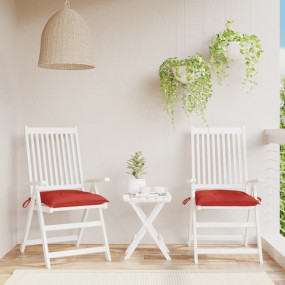 Chair Cushion Set of 2 Red Oxford fabric, PP hollow fib...