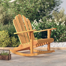 Garden Adirondack Chair Natural Teak Solid teak wood St...