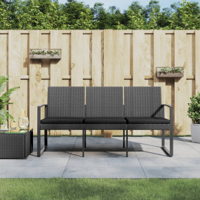 3-Seater Garden Bench Dark Grey and Anthracite
