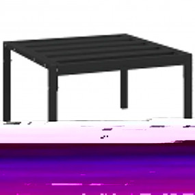 Garden Coffee Table Black Powder-coated steel Small Dur...