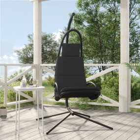 Garden Swing Chair Dark Grey 600 D Oxford fabric, Powde...