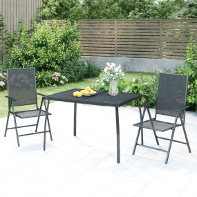 Garden Table Anthracite Steel Medium Mesh Details Garde...