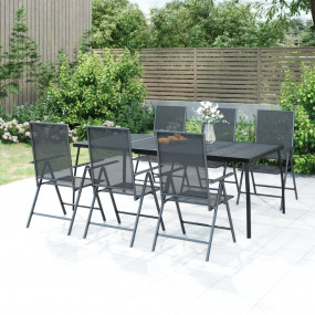 Garden Table Anthracite Steel Large Durable Garden Tabl...