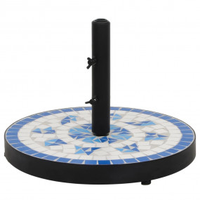 Umbrella Base Blue and White Powder-coated iron, cerami...