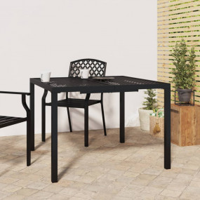 Garden Table Anthracite Steel Medium Durable Garden Tab...