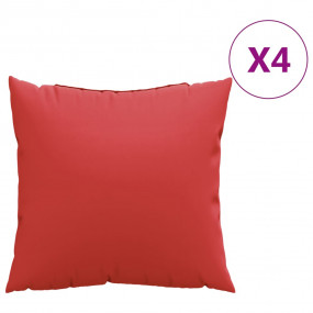 Sofa Cushion Set of 4 Red Fabric (100% polyester) 23.6 ...