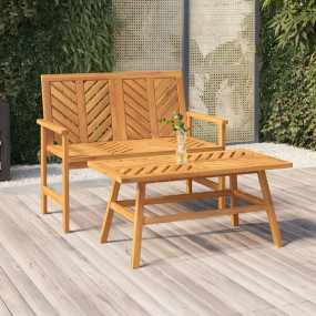 Garden Bench Natural wood finish Solid Acacia wood