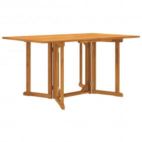 Garden Table Natural Teak Solid Teak Wood Medium Foldab...