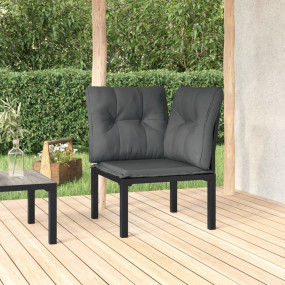 Corner Chair Black and Dark Gray