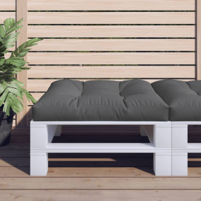 Pallet Cushion Anthracite 100% polyester 27.6x27.6x4.7 ...