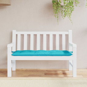 Garden Bench Cushion Turquoise Polyester, Hollow fiber