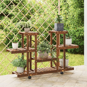 Flower Stand With Wheels Carbonized brown Carbonized fi...