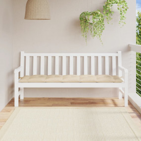 Garden Bench Cushion Beige 100% polyester 27.9 x 7.8 x ...