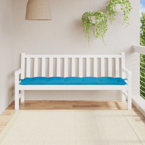 Garden Bench Cushion Light Blue Oxford Fabric (100% pol...