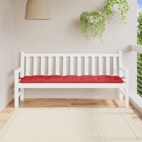 Garden Bench Cushion Red Oxford fabric, Hollow fiber fi...