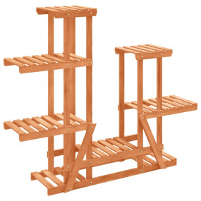 Flower Stand Brown Solid Fir Wood Tall Flower Stand Rec...