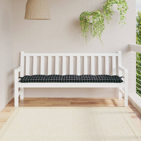 Garden Bench Cushion Black Check Oxford Fabric, Hollow ...