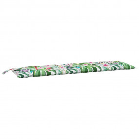 Garden Bench Cushion Multicolor with birds, leaves, and...