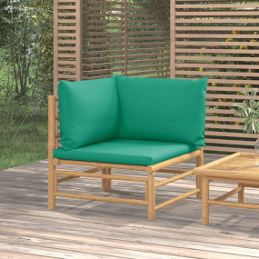 Garden Corner Sofa Green Bamboo Medium Modular Corner S...